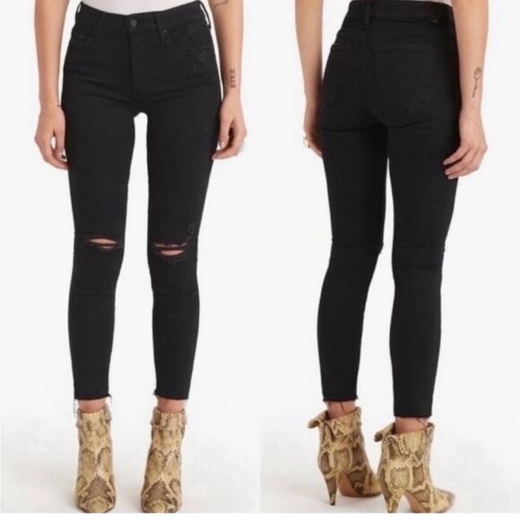 Mother The Looker Ankle Fray Jeans - Picture 1 of 16